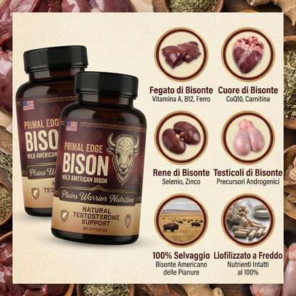 Primal Edge Bison — Supporto naturale al testosterone